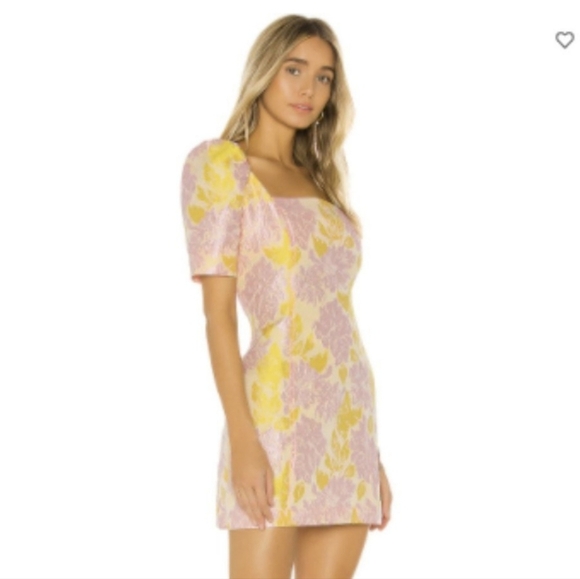 NWT Nookie Pink and Yellow Floral MINI Dress MED - Picture 2 of 10